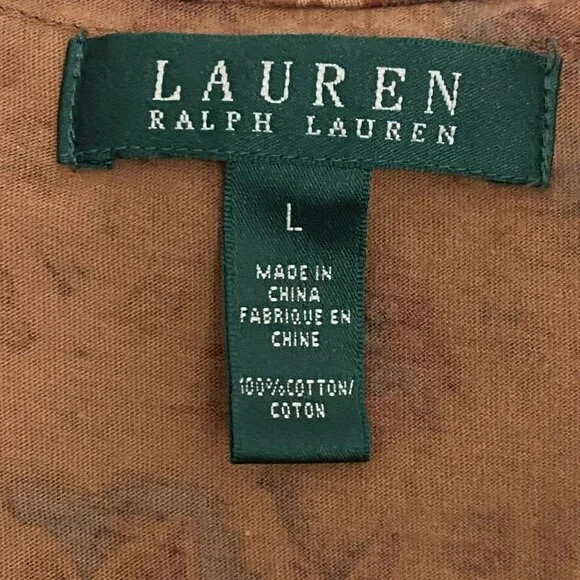 Ralph Lauren Sleeveless Cotton Top Size L - Picture 4 of 6